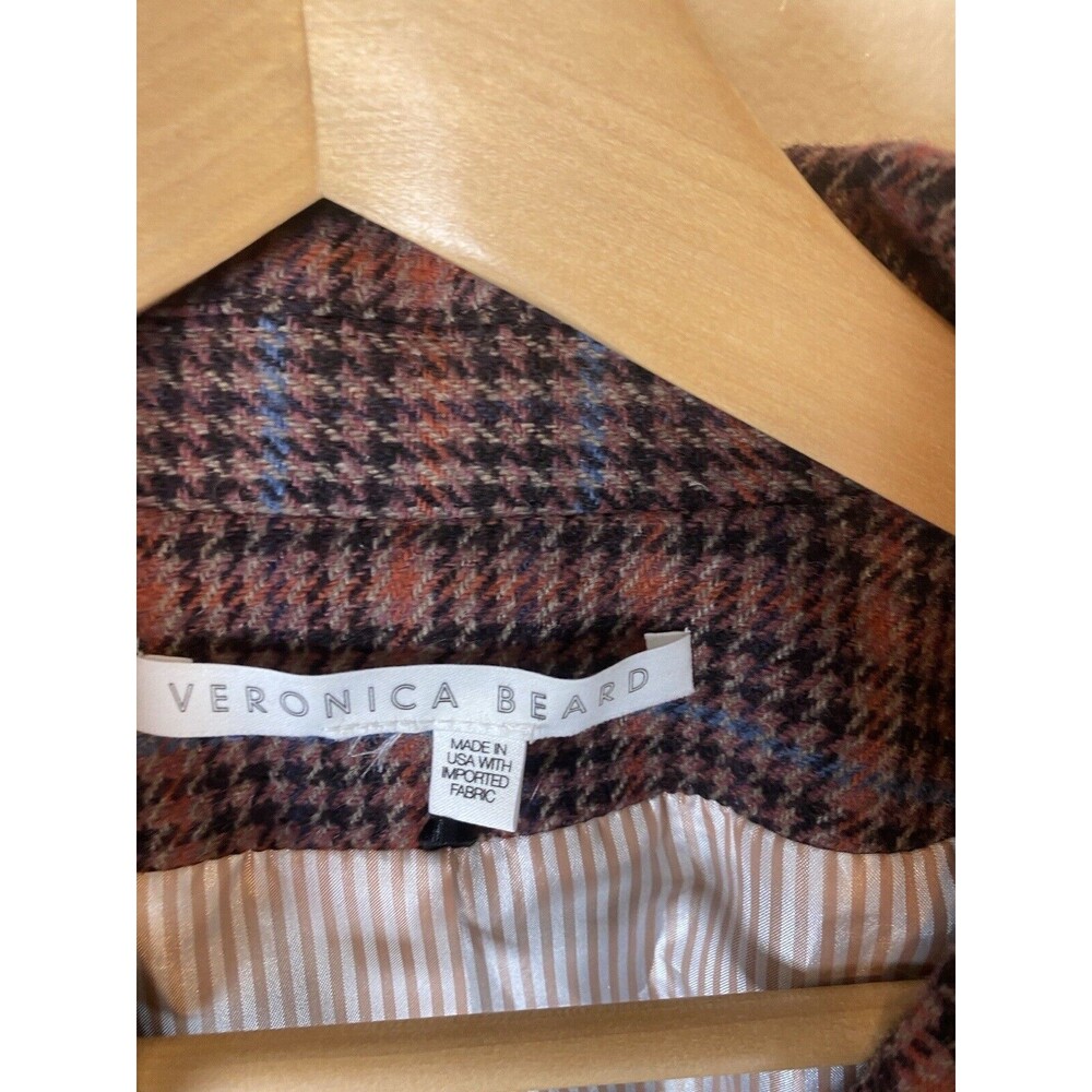 Veronica Beard Brown Plaid Double-Breasted Blazer - Picture 6 of 6